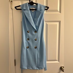 Donna Morgan blazer dress, sky blue, size 0, never worn before